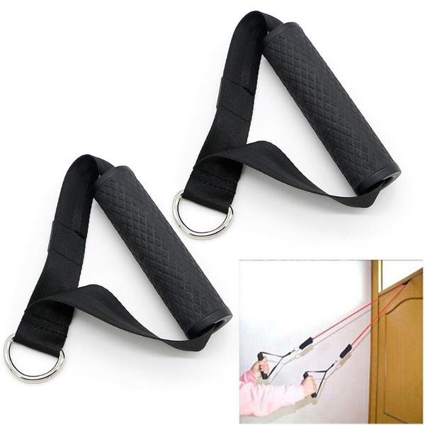 

2pcs rope cable attachment handle bar resistance band exercise gym training high durance strength rope