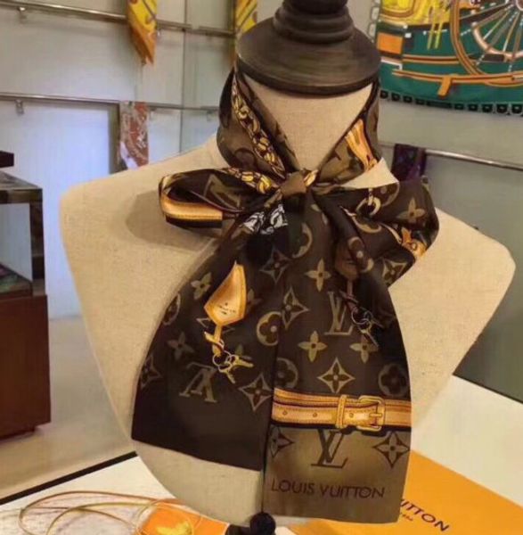 

Hot womens headband Bag Scarf Fashion Classic 100% real silk Scarves fashion hair band high qualtiy head Scarf Drop shipping s0210