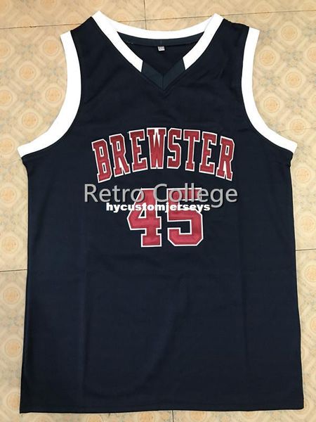

donovan mitchell brewster academy stitched sewn basketball jerseys customize any number and name xs-6xl vest jerseys ncaa, Black;blue