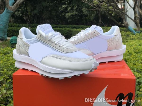 

2020 est ldv waffle sacai all white tout blanc runnig shoes with size us 5.5-12