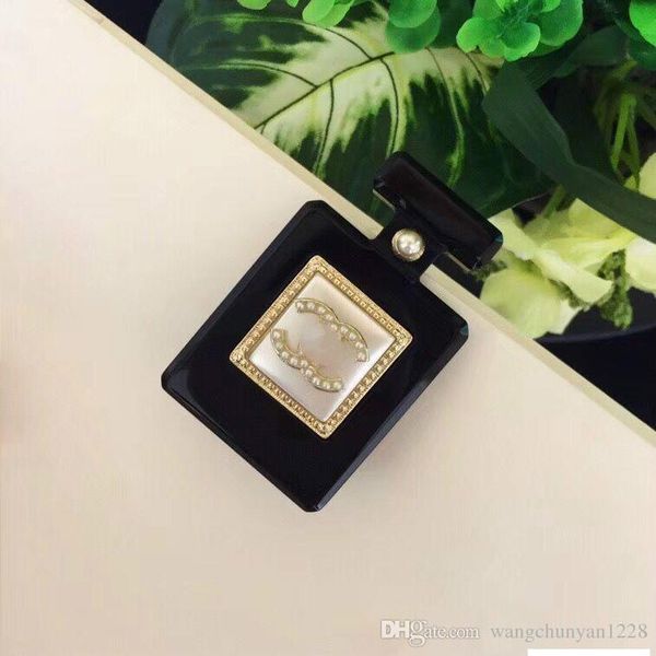 

дизайнер бренда мода акриловые pin броши для женщин моды креативный флакон духов жемчуг брошь pins denim hat badge воротник ювелирные издели, Gray