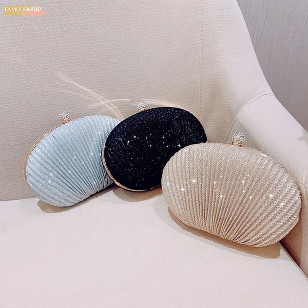 

handbags fashion bags for women 2020 evening handbag party sparkly clutch purse shoulder cross bag shell open pocket 9517