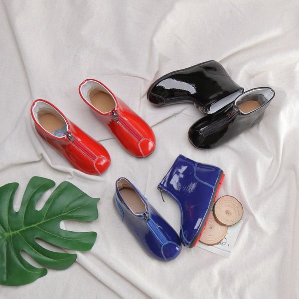 

2019 autumn winter new velvet high girls non-slip children' shoes wear casual shoes soft bottom fashion, Black;grey