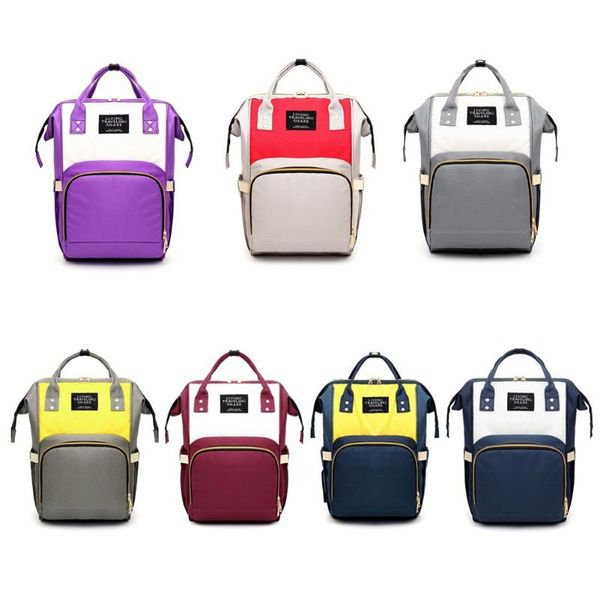 

hit color mommy travel backpacks large canvas maternity nappy bags w/ hook