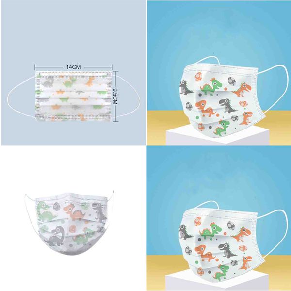 

kids cartoon disposable protective face masks layers thicken face mask pm2.5 anti dust mask for children