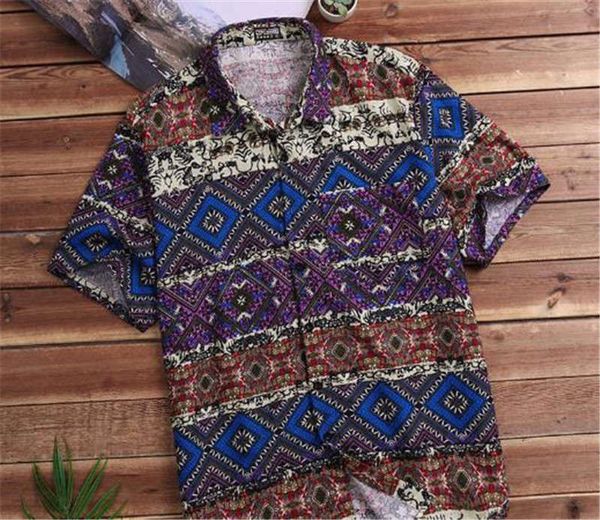 

designer men shirt colorful print beach short sleeve shirt 2020 summer spring men v neck clothes, White;black