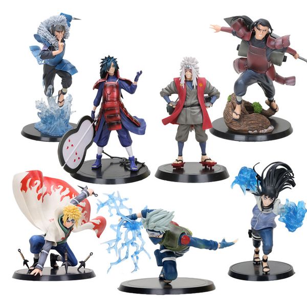 

new 14cm shippuden kakashi namikaze minato jiraiya hinata senju hashirama tobirama naruto pvc action figure toy c19041501