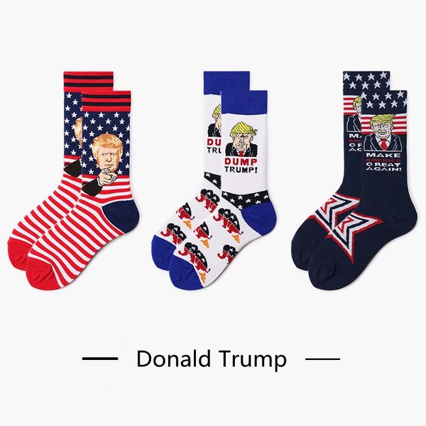 

donald trump stripe socks presidential campaign 2020 make american great cotton letter socks funny kids men women stockings usa flag hha341, Pink;yellow