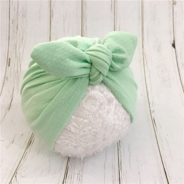 

baby knot bow hat cotton beanies muslin indian caps girls boys kids pgraphy props newborn hair accessories, Yellow