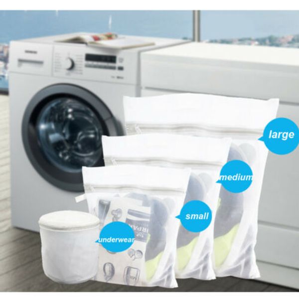 

zipped laundry wash bags mesh net bra sock underwear washing machine mm large