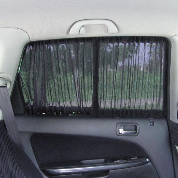 

2pc 70cm adjustable car suv window anti-uv sun shade drape visor curtain valance