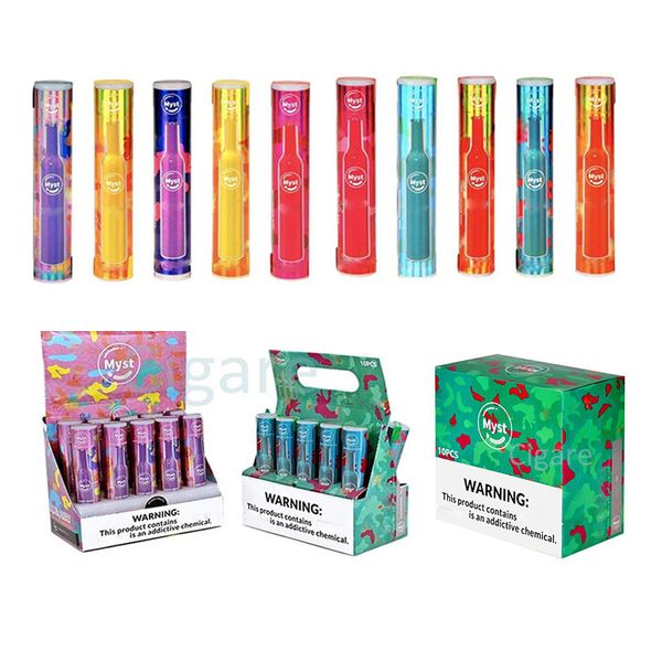 

2020 Оригинал Myst Соль Одноразовая Vape 1.6ml Устройство 5% Empty стручки Myst Vapor Pen 400puffs Бутылка Shaped Pod System