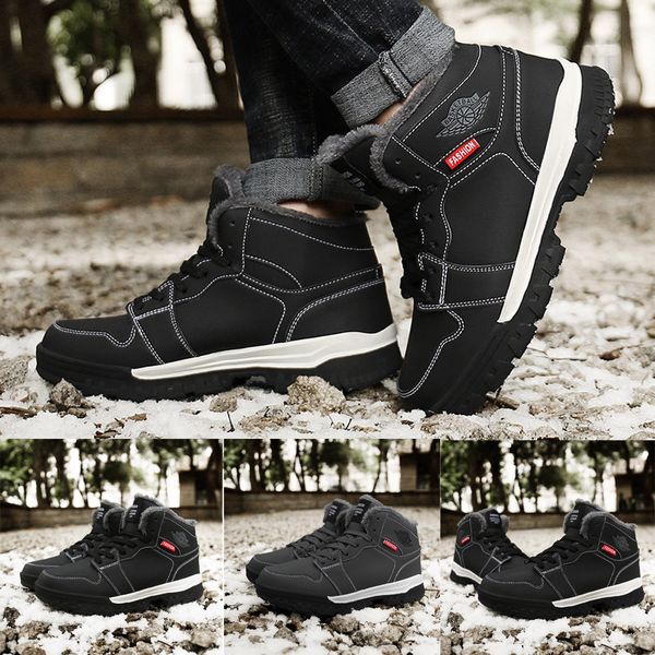 

men's fashion plus velvet warm outdoor non-slip waterproof snow sports shoes
