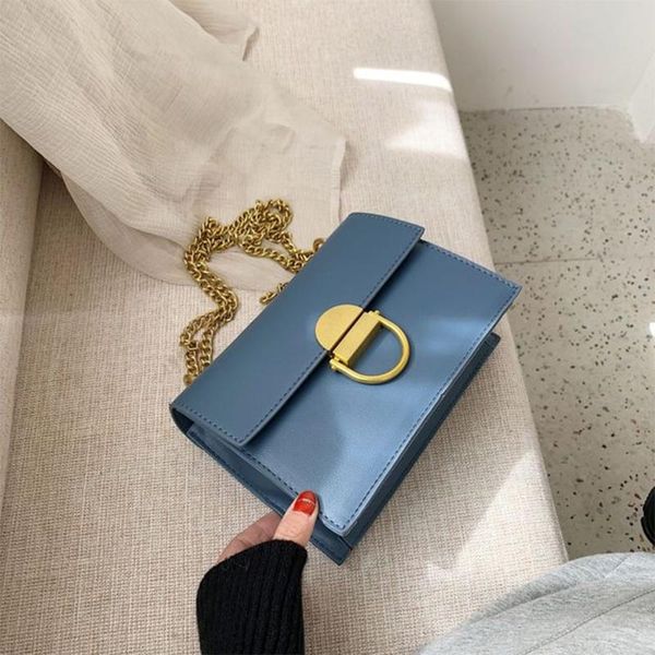 

lock bag female bag 2020 spring new fashion chain small square shoulder messenger