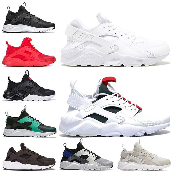 

designer running shoes brand trainers 4.0 1.0 fashion outdoor huarache white green run ultra mushroom black grey oreo sneakers
