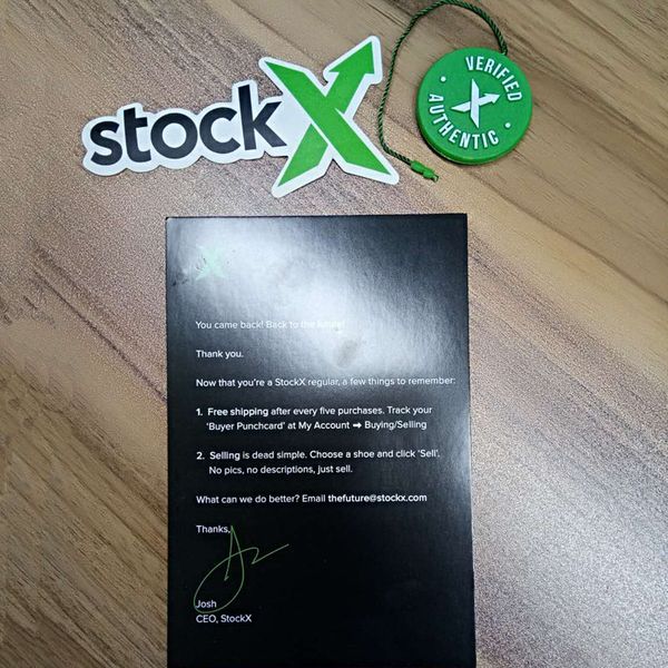 

QR-код StockX Проверено Подлинный Stock X Tag Наклейка Off Мужчины Женщины Белые туфли Круг