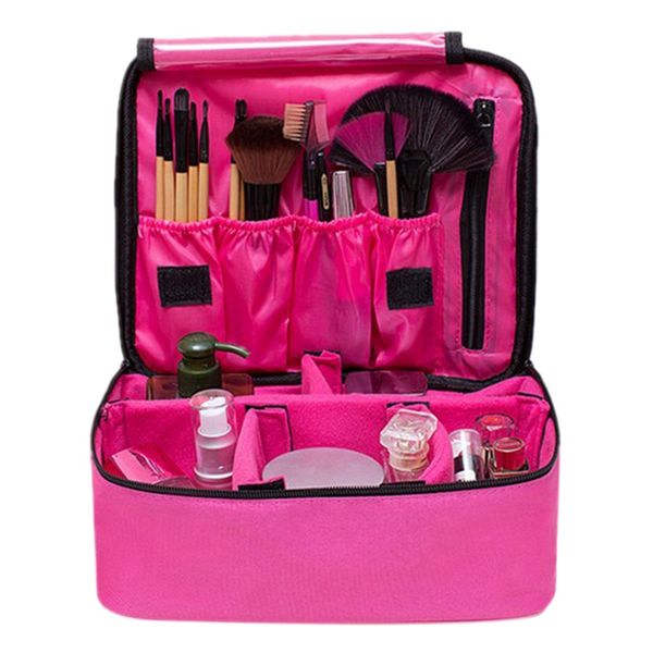 

профессиональный большой макияж сумка косметический чехол для хранения ручки организатор travel kit-rose red brush bag