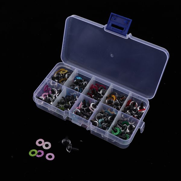 

100 шт пластиковые безопасности игрушек глаза owl eyes с блестками нетканые шайба 10мм