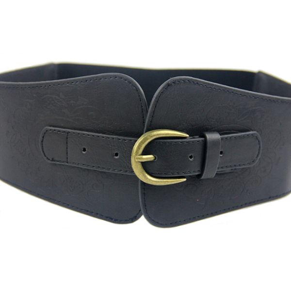 

women totem waist belt imitation leather adjustable pin buckle gifts fashion wasitband casual elegant decorative wide retro, Black;brown