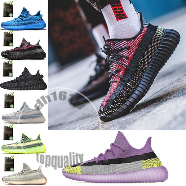 

2020 new kanye west yeezreel yechei running shoes women mens reflective yeshaya synth antlia sports sneakers blue zebra designer big size13