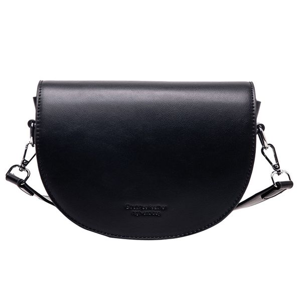 

191216 ivog new arrival everyday ladies small messenger crossbody handbag black geometric saddle bags for women 2019