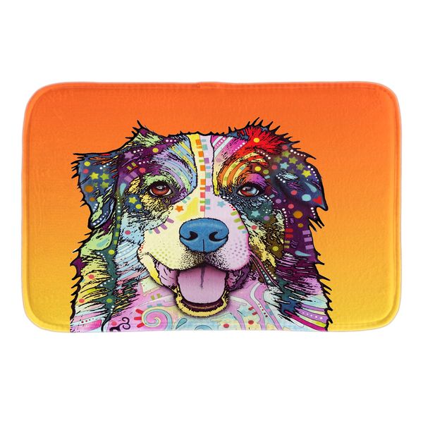 

colorful dog designs printed decorative indoormat soft door mat short plush bathroom floor mats cute dog print carpets