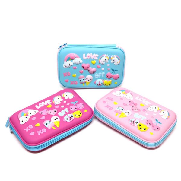 

cute unicorn ice cream pencil case eva kawaii pen bag high capacity pencil box school supply students gifts