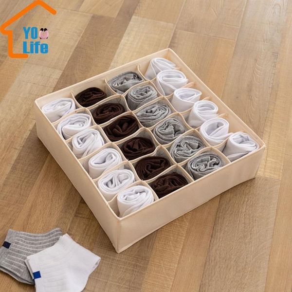 

household multi-size underwear organizer foldable home storage box non-woven wardrobe drawer closet organizer for scarfs socks