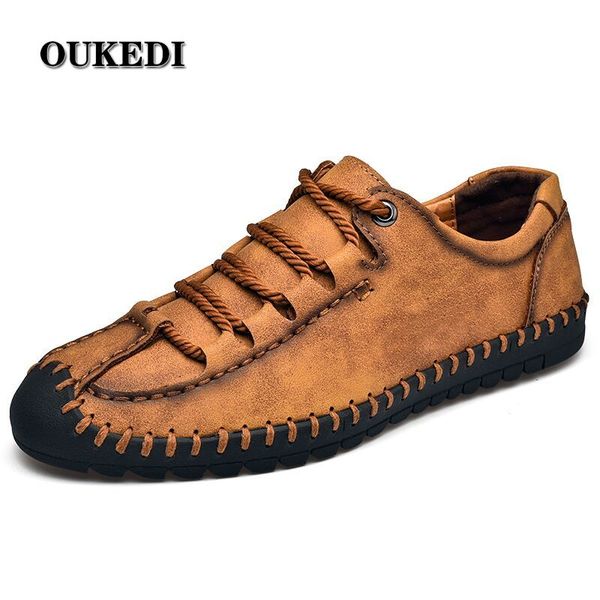 

2019 new fashion style leather spring casual shoes men handmade vintage loafers flats moccasins big size 38-48, Black