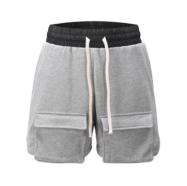 

mens designer summer shorts pants drawstring pocket short overalls casual fashion running shorts fitness high street, Black