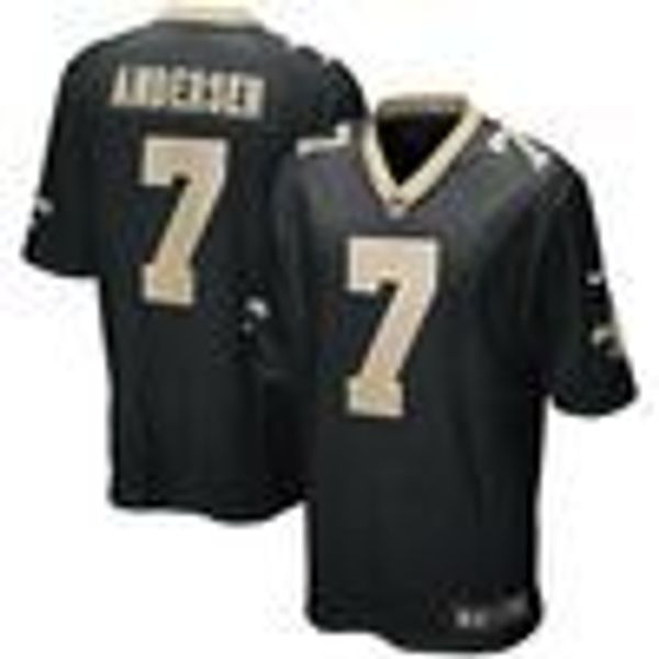 

morten andersen #7 men's retired xs-5xl stitched football jerseys, Gray
