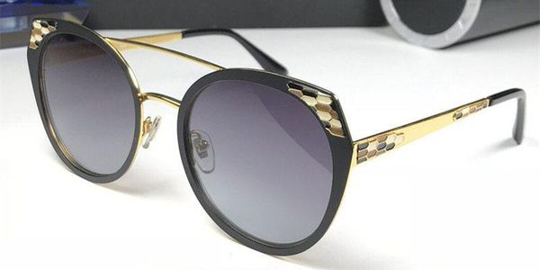 

luxury-womens brand sunglasses metal round frame charming cat eye glasses avant-garde design style uv400 lens protection eyewear, White;black
