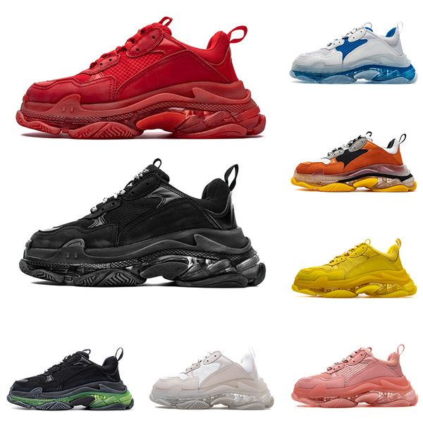 

2020 triple s womens casual shoes platform white black pink green paris 17fw womens mens trainers designer sneakers 36-45