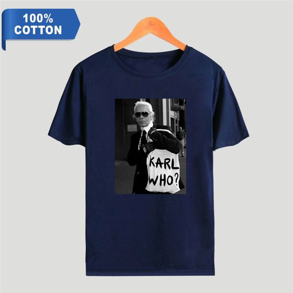 

Karl Who Mens Summer Designer Tshirts Ctew Neck 100% Cotton Fashion Short Sleeve Old Man Print Clothing