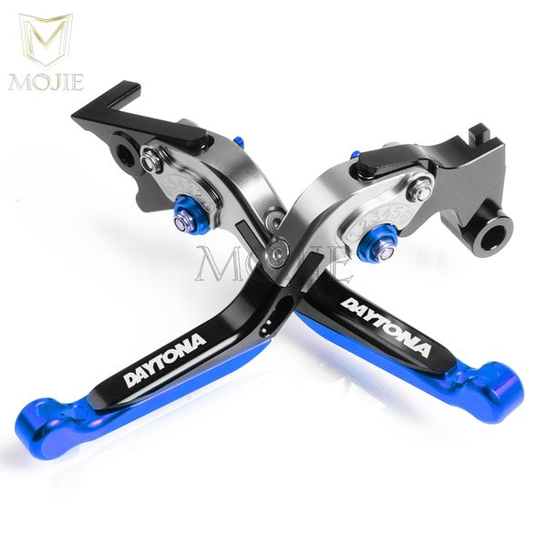 

motorcycle accessories cnc adjustable folding extendable brake clutch levers for daytona 675 r 2011-2017 2012 2013 2014
