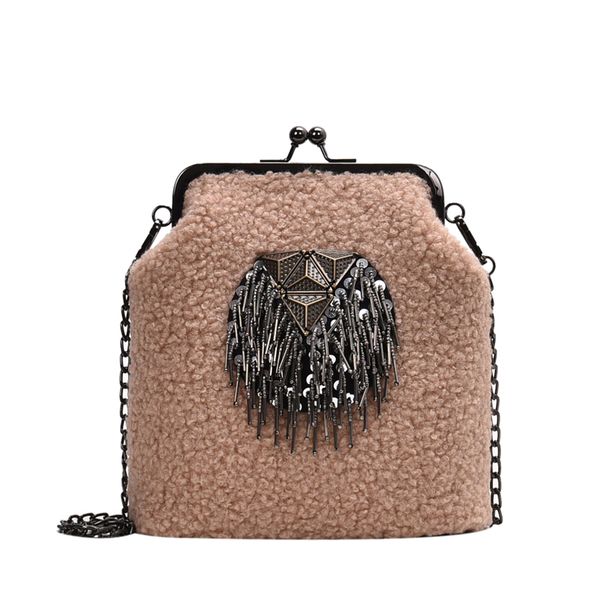 

fansiman женской мода сумка сумка блестка меховая маленький crossbody сумка девушка папка сумка lady evening цепь плечо сумочка