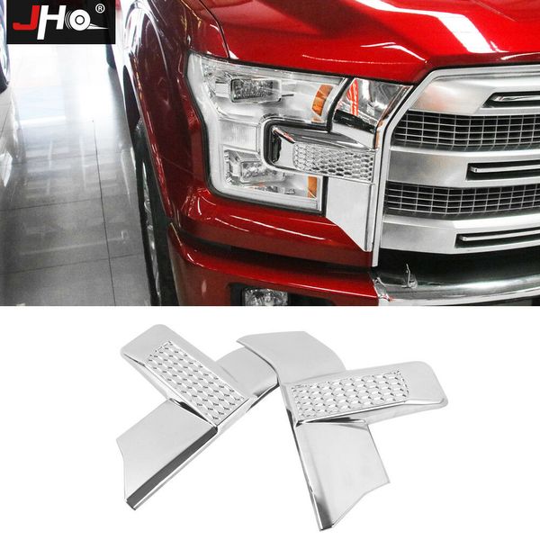 ABS Frente Chrome Headlight decor guarnição Para a Ford F-150 2015-2017 Acessórios