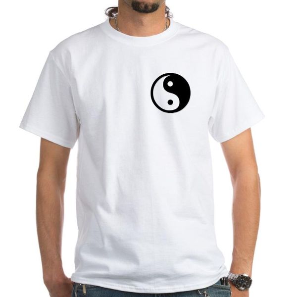 

black yin yang dark t-shirt black, White;black