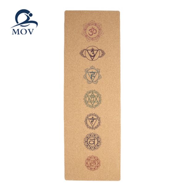 

multifunctional cork rubber fitness exercise wood grain training yoga mat