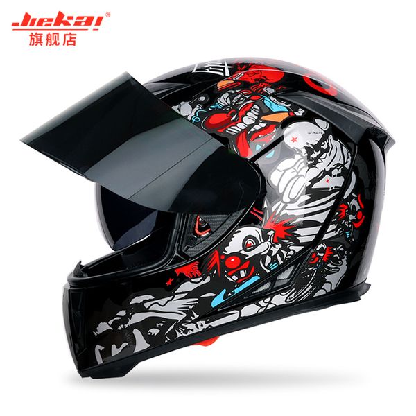 

the latest motorcycle helmet capacete four seasons double lens full face helmet abscascos para moto motocross