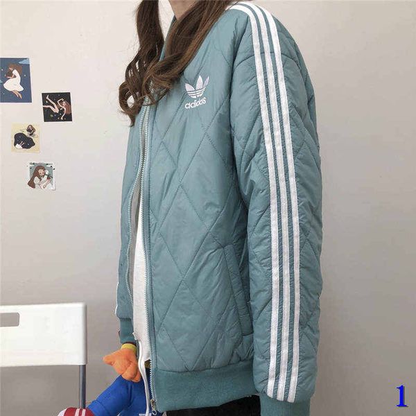 

women designer jacket uniform fold style windbreaker side strped jacket women fashion brand coat joggers loose warm clothes1, Black;brown
