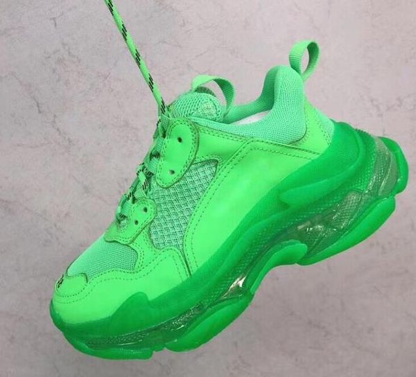 

paris 2020 crystal bottom triple s casual shoes platform sneakers for men women vintage kanye old grandpa trainer, Black