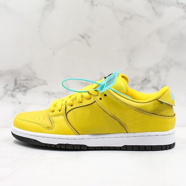 

with box ) fashion diamond x sb dunk low pro qs skateboard shoes supply co men women white black yellow designer shoes