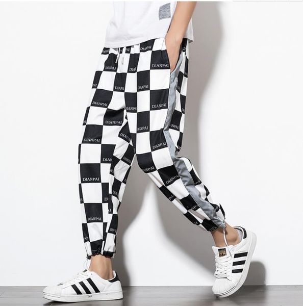 

хип-хоп мужские дизайнерские брюки повседневные сыпучие спортивные брюки мужские drawstring running моды мужская одежда, Black