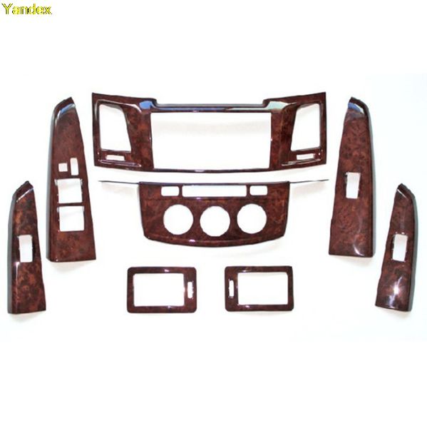

yandex highquality mahogany cherry wood carbon fiber interior trim modified parts accessories lhd rhd for hilux vigo