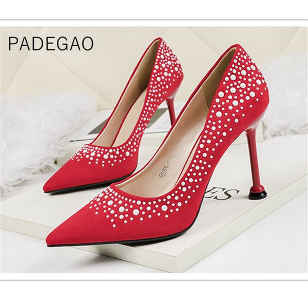 

womens shoes 2019 high heels korean fashion party night pumps luxury ladies shoes, Black