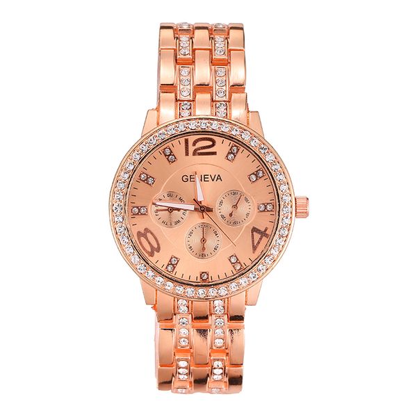 

watches men's and women's digital watch stainless steel folding clasp analog clocks with quartz watch luxury business, Slivery;brown