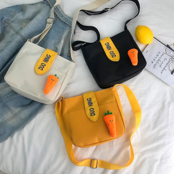 

radish canvas bag fashionable one shoulder bag slant cross women's leisure travel korean version