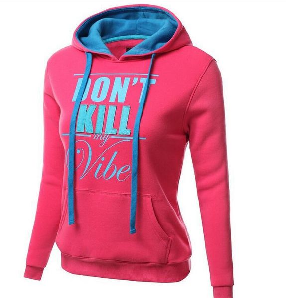 

2018 womens hoodies 4 colors slim fit letter printed patchwork sweatshirts ribbed long sleeve sweatshirt s - 2xl, Black