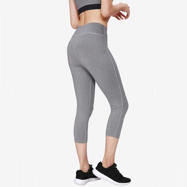 

elastic high waist sports leggings women yoga pants cropped pants running trouser female crop gym leggings fitness tights, White;red